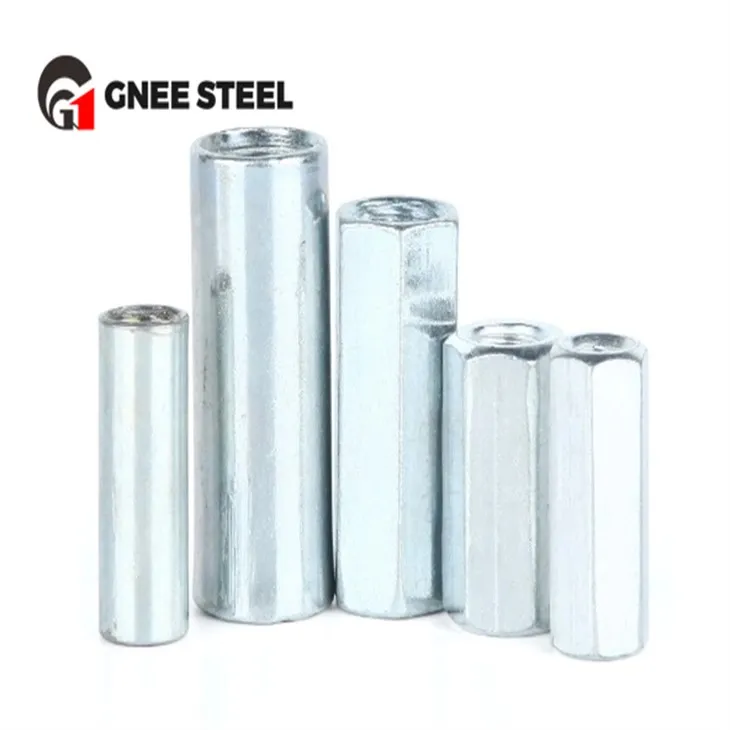 Galvaniserede lange sekskantede koblingsmøtrikker